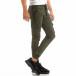 Pantaloni cargo verzi Slim de bărbați cu elastic în talie și la glezna it240818-24 2