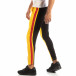 Jogger pentru bărbați în galben și negru cu benzi și fermoare it240818-98 3
