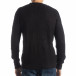 Pulover negru tricotat pentru bărbați it051218-61 3