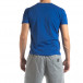 Tricou de bărbați albastru cu logo și bandă it210319-84 4
