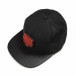 Șapcă neagră cu imprimeu roșu it290818-5 2
