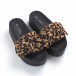 Papuci de dama imprimeu leopard cu platformă it050619-28 3
