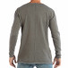 Bluză gri din material tricotat cu fermoare pentru bărbați it240818-125 3