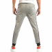 Pantaloni sport gri pentru bărbați cu banda 3 striped it240818-82 4
