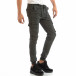 Pantaloni cargo gri Slim de bărbați cu elastic în talie și la glezna it240818-26 2