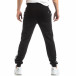 Pantaloni sport de bărbați negri cu logo și benzi it210319-47 3