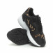 Pantofi sport de dama negru și leopard cu talpă înaltă it230519-17 4