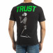 Tricou de bărbați negru Pray Trust it120619-40 3