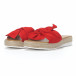 Papuci de dama roșii cu fundă it230418-7 3