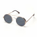 Ochelari de soare negri rotunzi cu rama aurie it250418-22 2