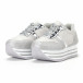 Pantofi sport de dama argintii cu platforma it160318-45 3