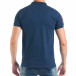 Tricou albastru de bărbați Pique cu număr 2 tsf250518-39 3