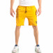 Pantaloni scurți de bărbați galbeni cu logo albastru it040518-47 2