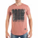 Tricou roz GROW cu efect metalic pentru bărbați tsf250518-18 2