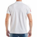 Tricou alb de bărbați Pique cu număr 2 tsf250518-40 3