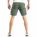 Pantaloni cargo scurți de bărbați verzi cu o imprimare mică it040518-67 3