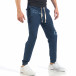 Pantaloni sport de bărbați culoare denim cu buzunar interior în spate it260318-171 3