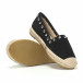 Espadrile de dama negre cu ținte mari it230418-57 4