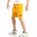 Pantaloni scurți de bărbați galbeni cu logo albastru it040518-47 3