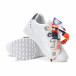 Pantofi sport albi de dama din piele ecologica cu șireturi din satin it240118-8 5