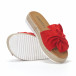 Papuci de dama roșii cu fundă it230418-7 4