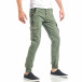 Pantaloni cargo de bărbați verzi cu o imprimare mica it040518-19 4
