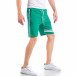 Pantaloni scurți de bărbați verzi cu benzi orizontale și verticale it050618-34 4