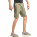 Pantaloni scurți pentru bărbați verzi din in it040518-60 4