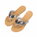 Papuci de damă cu decoraţiune metalică argintie it010618-16 3