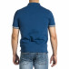Tricou cu guler bărbați Baker's albastru it150521-17 3