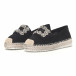 Espadrile de dama negre cu cataramă imitativă it230418-48 3