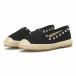Espadrile de dama negre cu ținte mari it230418-57 3