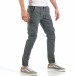 Pantaloni cargo de bărbați gri cu manșete elastice it260318-102 3