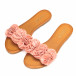 Papuci de dama roz cu efect de floare it190618-25 3