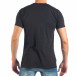 Tricou de bărbați negru cu aplicație și ținte it260318-186 4