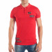 Tricou roșu de bărbați Pique cu efect murdar tsf250518-50 3