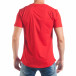 Tricou de bărbați roșu cu benzi cu inscripții tsf250518-29 3