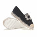 Espadrile de dama negre cu cataramă imitativă it230418-48 4