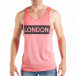 Maieu pentru bărbați roz cu inscripție LONDON it050618-54 2