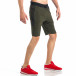 Pantaloni scurți de bărbați verzi cu fermoar la crac it110418-25 3