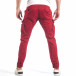 Pantaloni cargo de bărbați roșii cu buzunar în dungi it040518-28 3