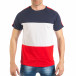 Tricou de bărbați în trei culori cu dungi pe umeri it260318-181 2