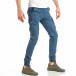 Pantaloni cargo pentru bărbați albaștri cu patch-uri it040518-23 4
