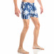 Costum de baie de bărbați albastru închis cu imprimeu palm it040518-96 3