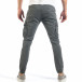 Pantaloni cargo de bărbați gri cu manșete elastice it260318-102 4