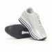 Pantofi sport de dama albi cu platforma și efect strălucitor it160318-55 2