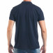 Tricou cu guler albastru marin basic pentru bărbați  tsf250518-31 3
