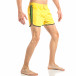Costum de baie pentru bărbați galben cu banda verde neon it040518-103 3