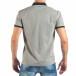Tricou cu guler pentru bărbați gri it260318-189 3