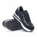 Pantofi sport cu platforma negri de dama din materiale pe exterior combinate cu detalii metalice it240118-35 5